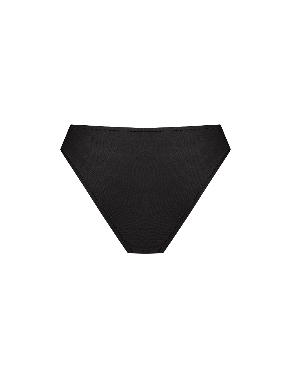 Black Elevate High-Rise Bikini in bamboo-lyocell, back flat lay