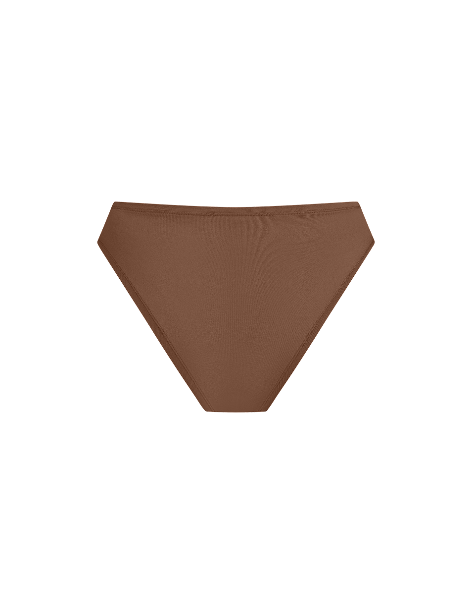 Brown Elevate High-Rise Bikini in bamboo-lyocell, back flat lay