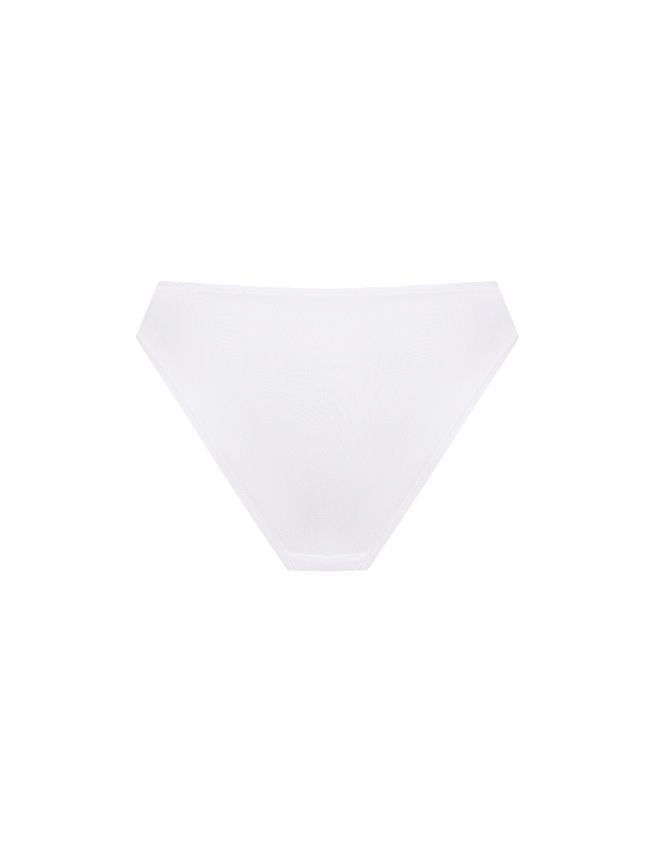 White Elevate High-Rise Bikini in bamboo-lyocell, back flat lay