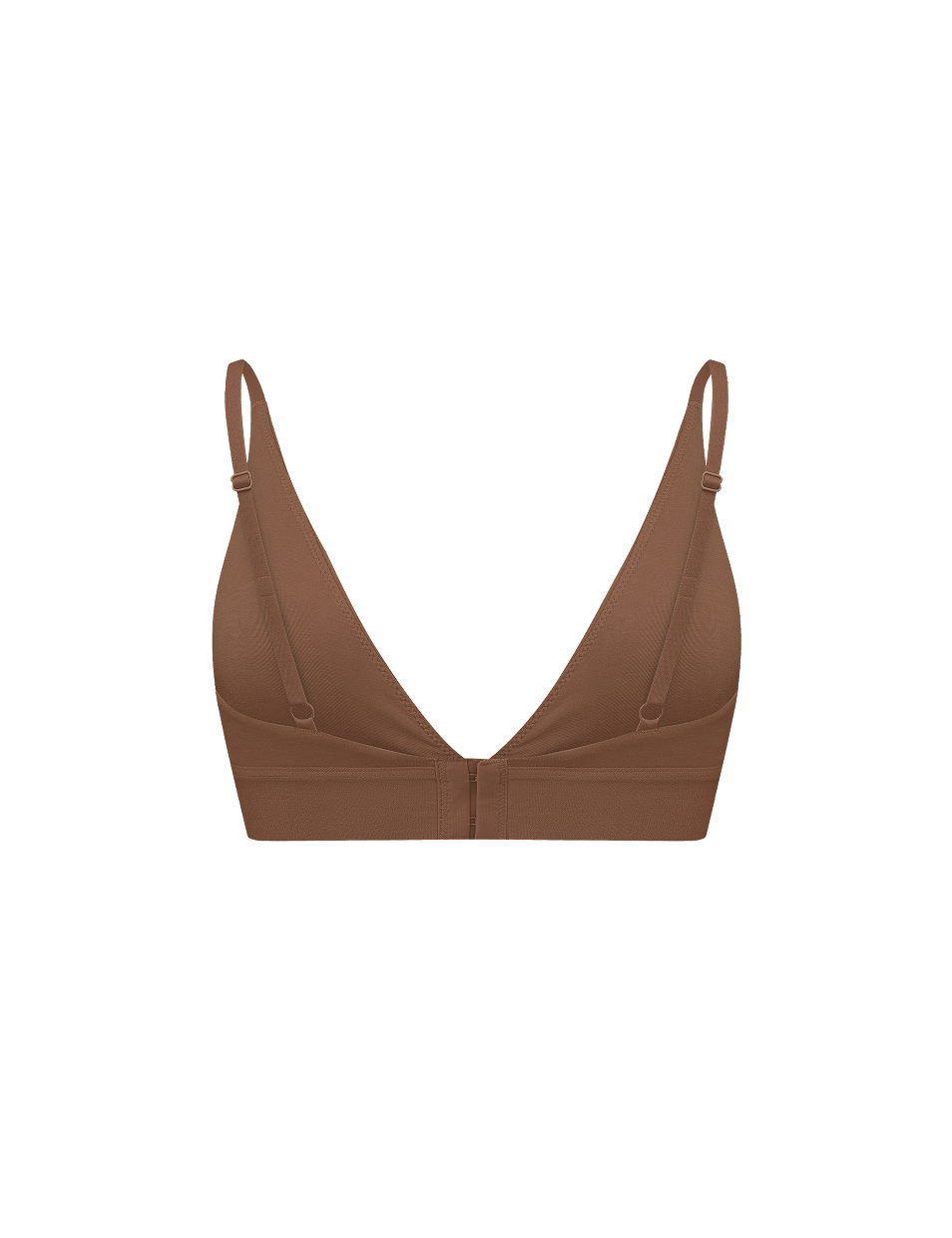 Brown Harmony Triangle Bra in bamboo-lyocell, back flat lay