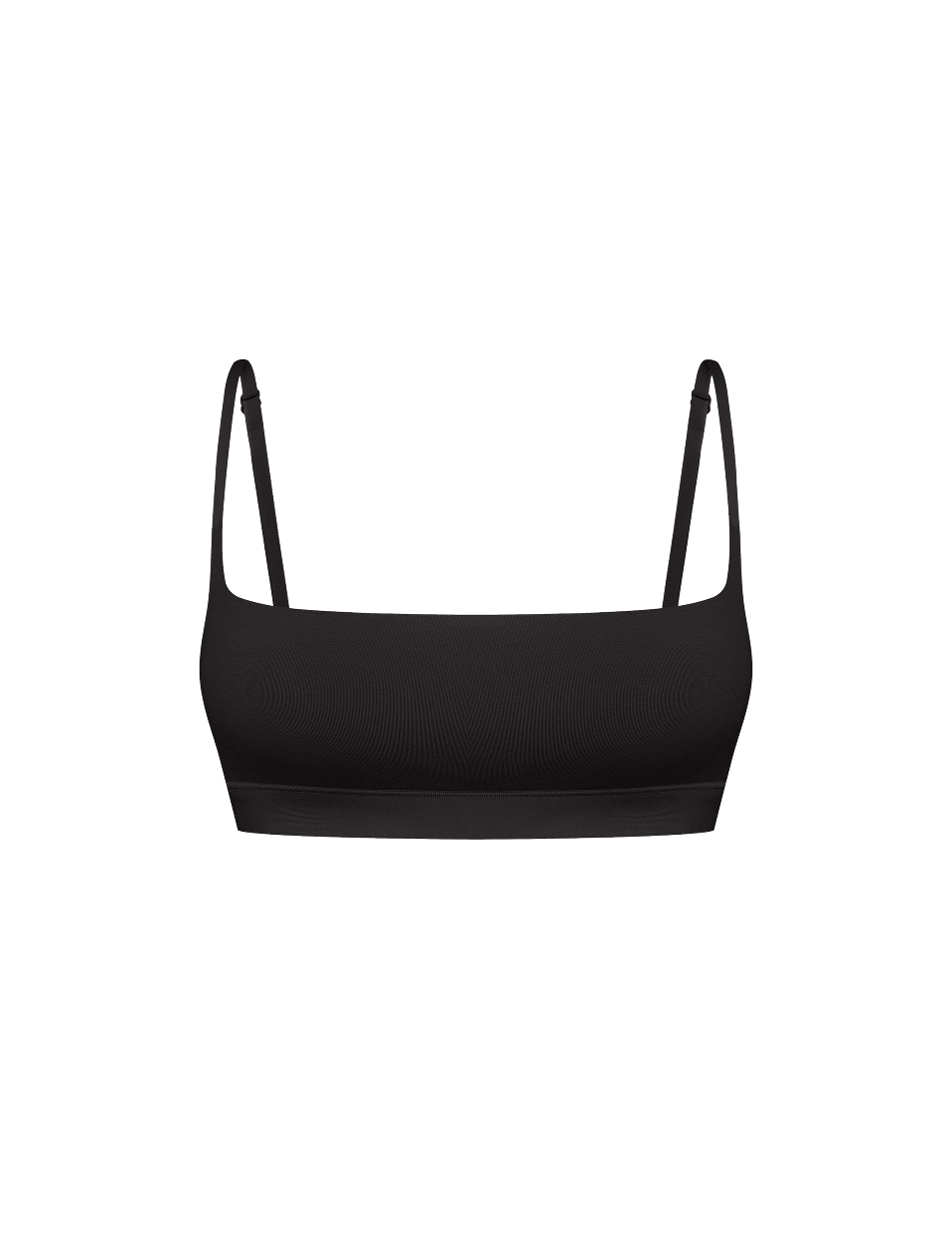Black Support Bralette in bamboo-lyocell, front flat lay