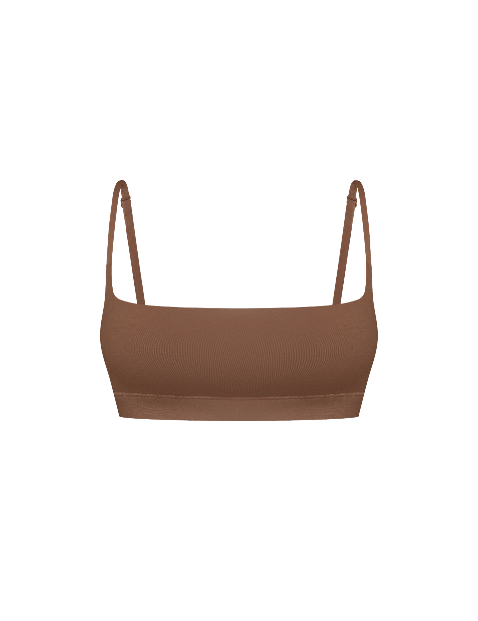Brown Support Bralette in bamboo-lyocell, front flat lay