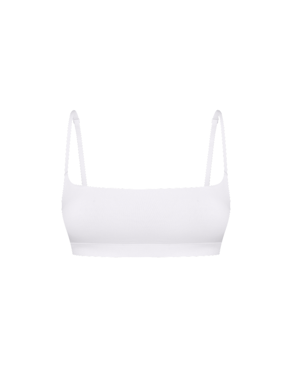 White Support Bralette in bamboo-lyocell, front flat lay