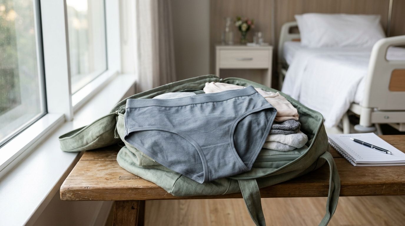 Bamboo underwear for a hospital bag checklist
