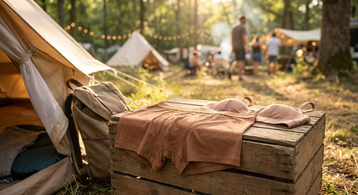 Bamboo underwear for festival season and camping trips