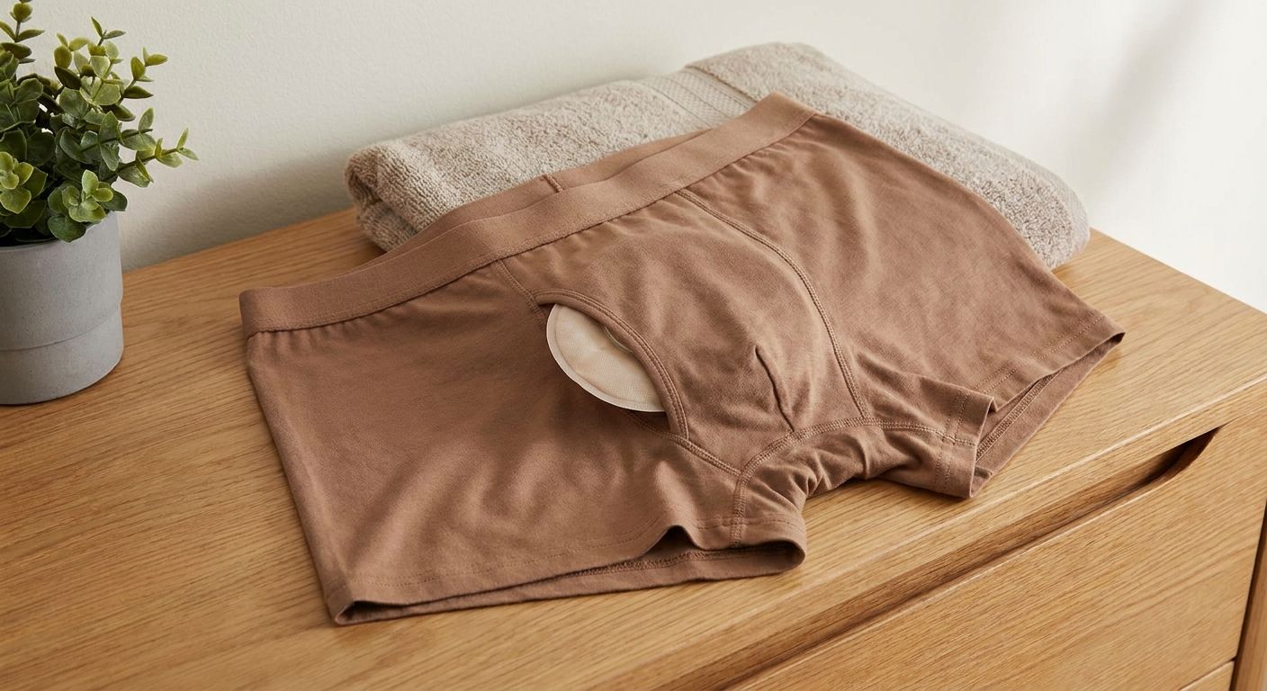 Bamboo underwear for stoma bag comfort
