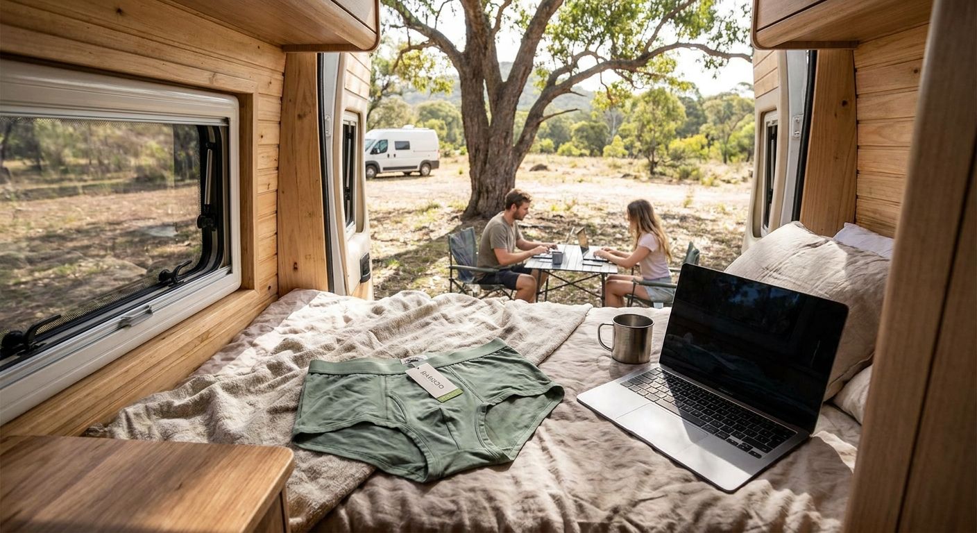 Bamboo underwear for van life and digital nomads