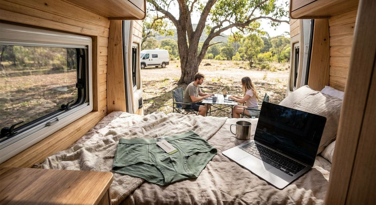 Bamboo underwear for van life and digital nomads