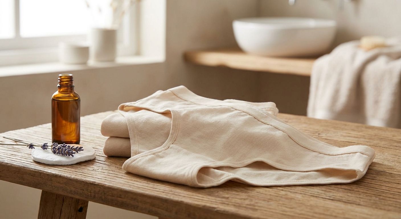 Organic cotton underwear for skin recovering from waxing