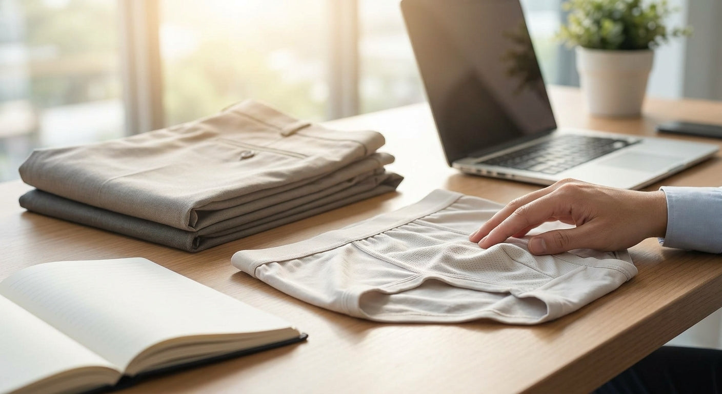 Breathable underwear for office wear under trousers