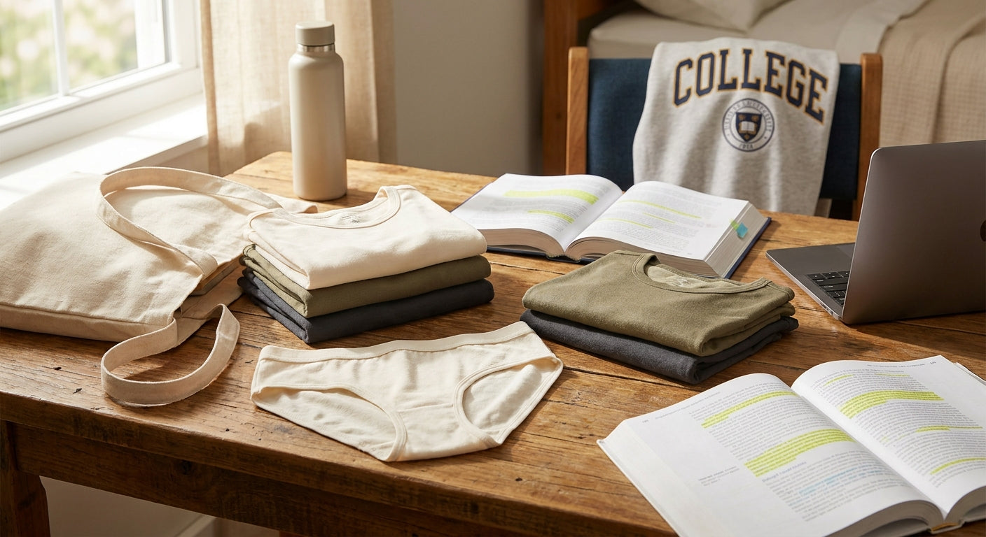 Organic cotton underwear for college students