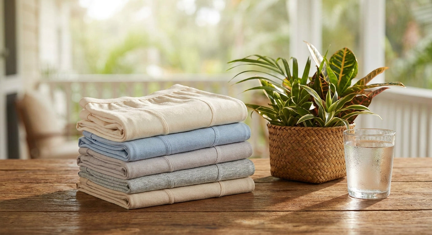 Organic cotton underwear for humid climates