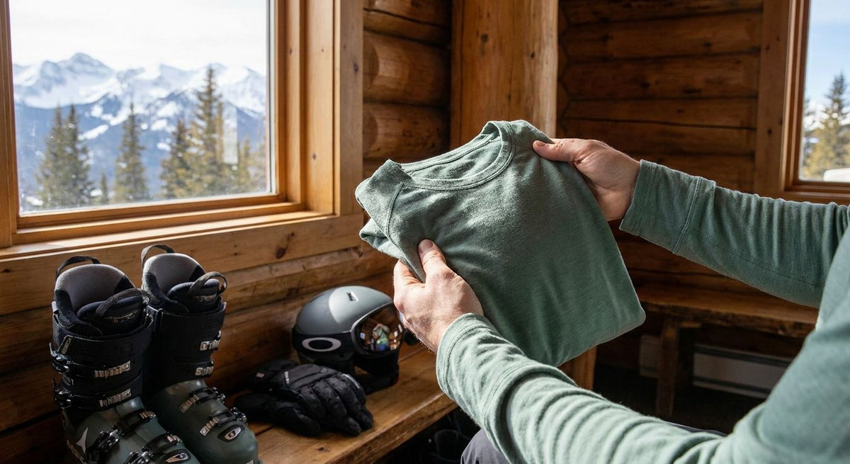 Bamboo underwear for ski and snowboard base layers