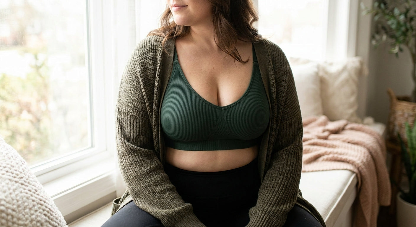 Support bralette for large bust comfort