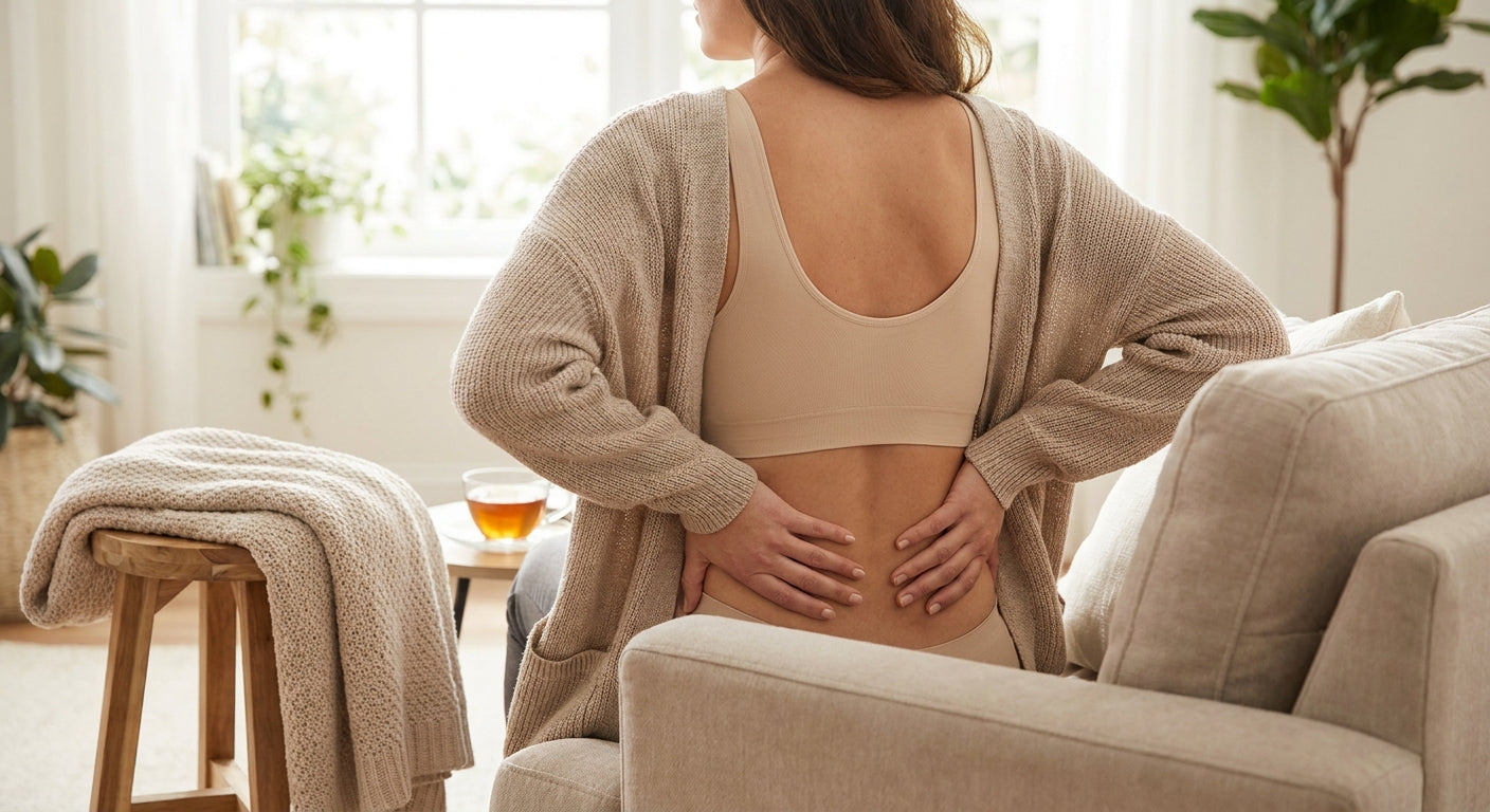 Wireless bralette for lower back pain relief