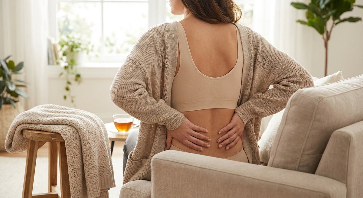 Wireless bralette for lower back pain relief