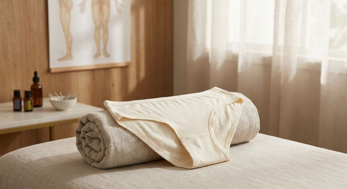 Bamboo underwear for acupuncture and massage appointments