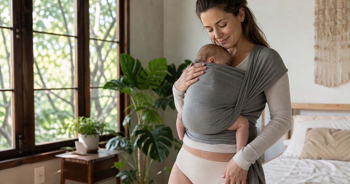Organic cotton underwear for babywearing comfort