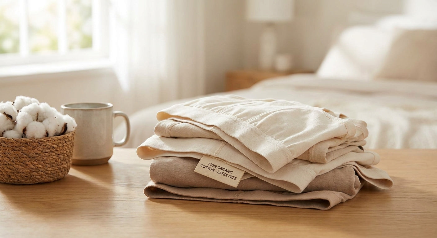 Organic cotton underwear for latex allergies