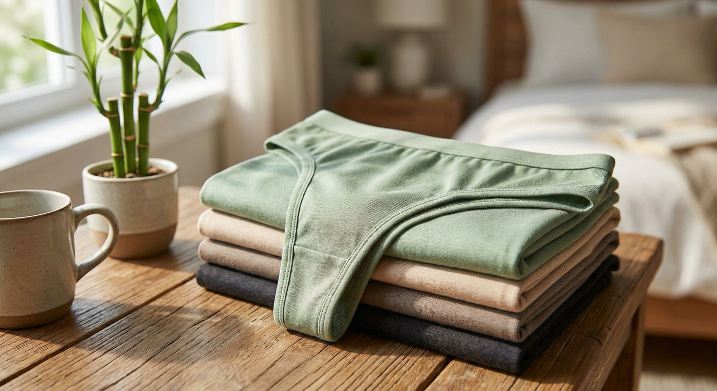 Bamboo thong underwear for first-time wearers