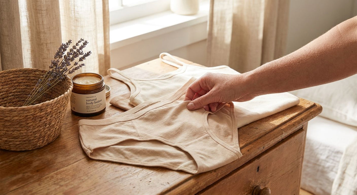 Organic cotton underwear for keratosis pilaris-prone skin