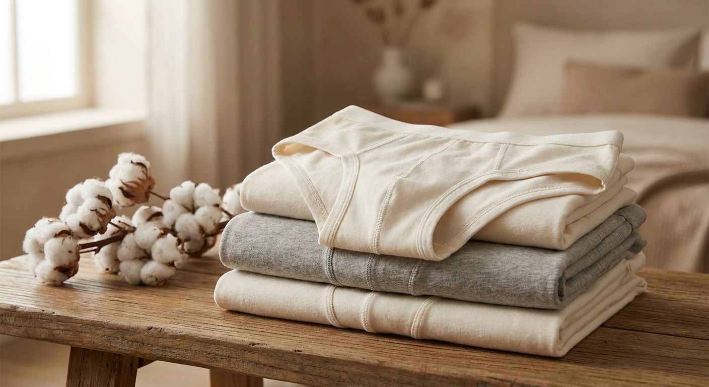 Organic cotton underwear for spandex and elastane sensitivities