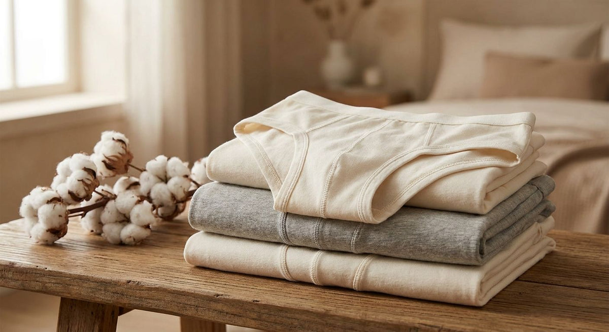 Organic cotton underwear for spandex and elastane sensitivities