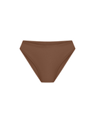 Brown Elevate High-Rise Bikini in bamboo-lyocell, front flat lay