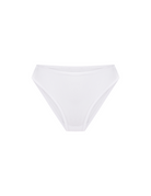 White Elevate High-Rise Bikini in bamboo-lyocell, front flat lay