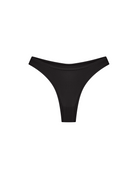 Black Balance Thong in bamboo-lyocell, front flat lay