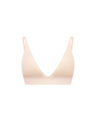 Beige Harmony Triangle Bra in bamboo-lyocell, front flat lay