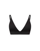 Black Harmony Triangle Bra in bamboo-lyocell, front flat lay