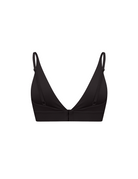 Black Harmony Triangle Bra in bamboo-lyocell, back flat lay