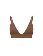 Brown Harmony Triangle Bra in bamboo-lyocell, front flat lay