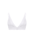 White Harmony Triangle Bra in bamboo-lyocell, back flat lay