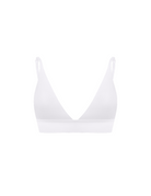White Harmony Triangle Bra in bamboo-lyocell, front flat lay