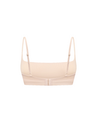 Beige Support Bralette in bamboo-lyocell, back flat lay