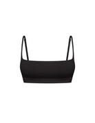 Black Support Bralette in bamboo-lyocell, front flat lay
