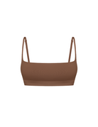 Brown Support Bralette in bamboo-lyocell, front flat lay