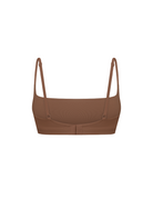 Brown Support Bralette in bamboo-lyocell, back flat lay