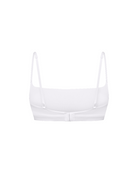 White Support Bralette in bamboo-lyocell, back flat lay