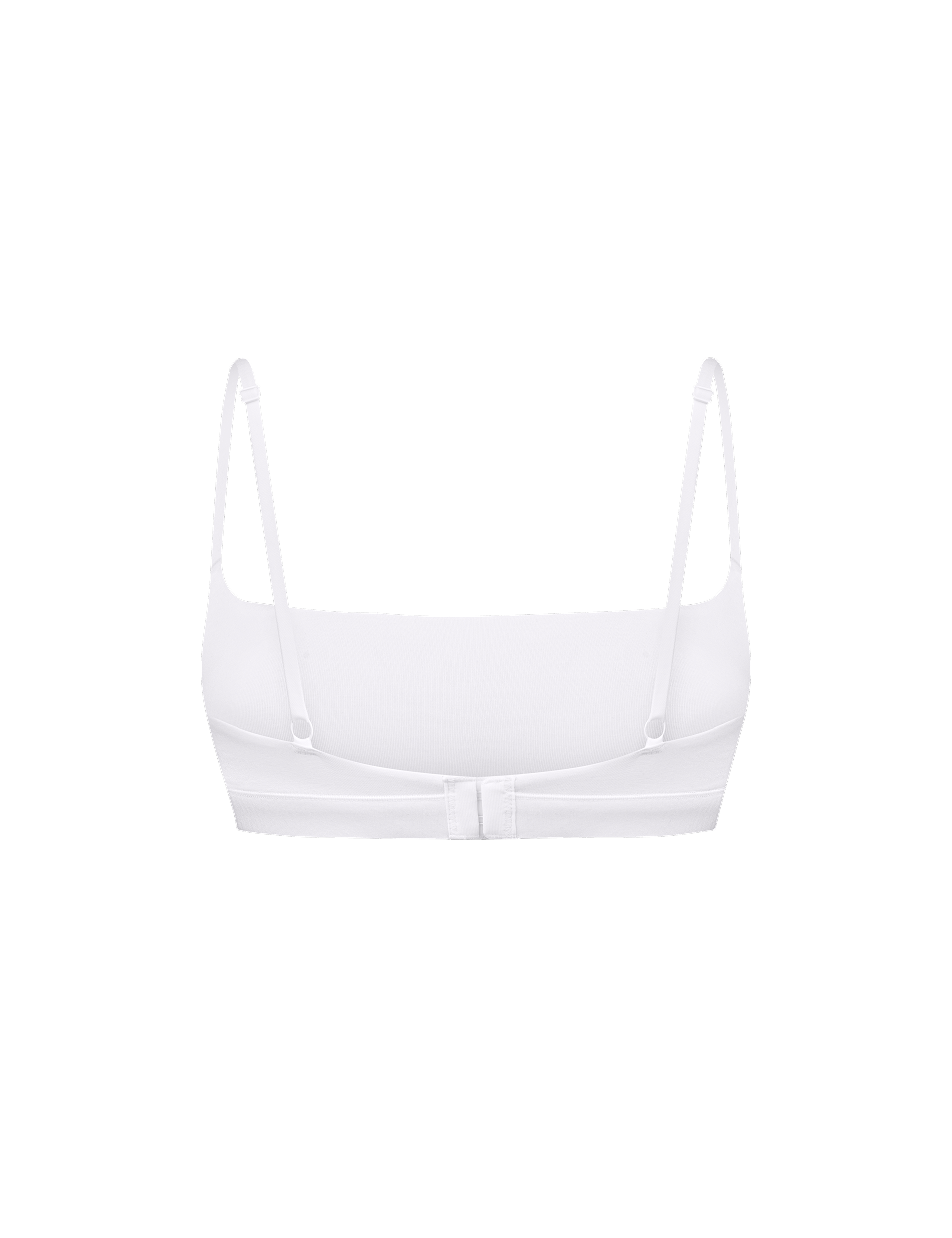 White Support Bralette in bamboo-lyocell, back flat lay